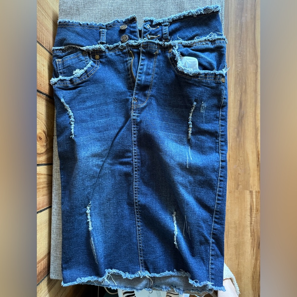 Blue Relaxed Skirt with Casual Appeal